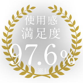 使用感満足度 97.6% ※1
